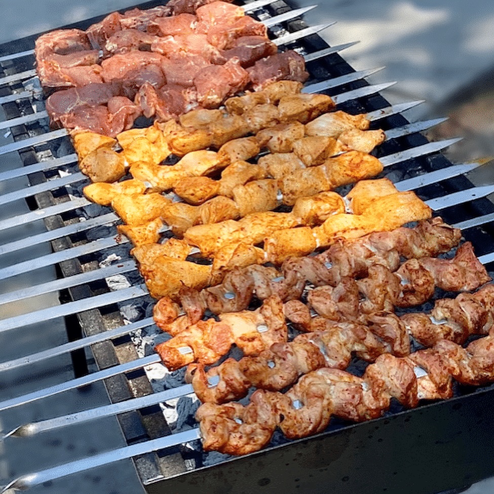 Armenian barbecue, or khorovats. Yerevan travel guide.