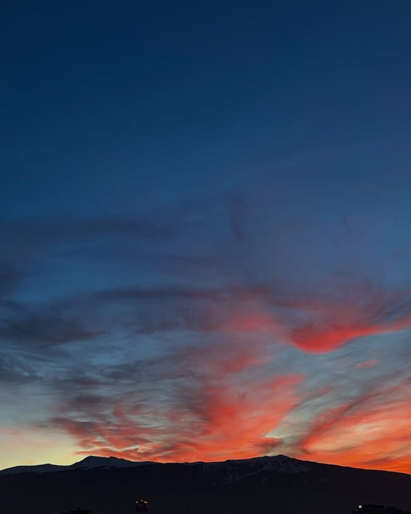 Sunset Vitosha mountain