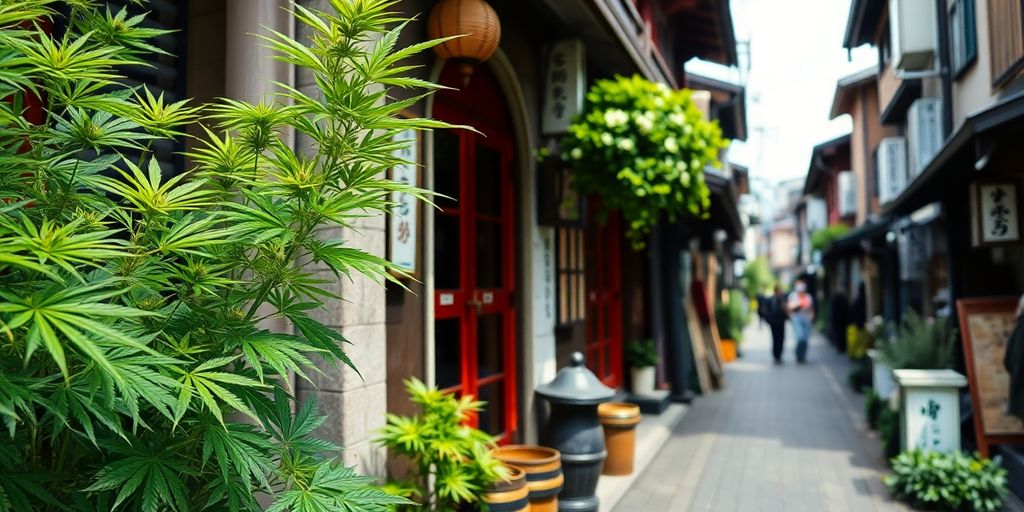 Green weed plants and herbal alternatives in Hiroshima.